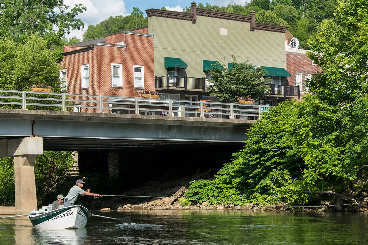 Fishing under the Everett Street bridge