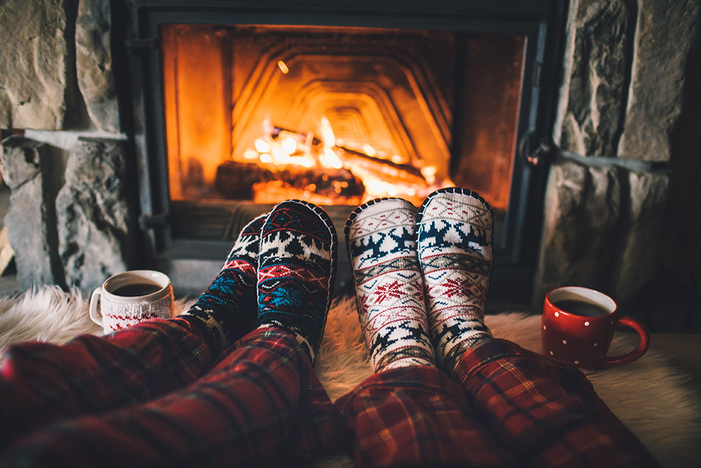 Fireplace-Socks Romantic fireplace